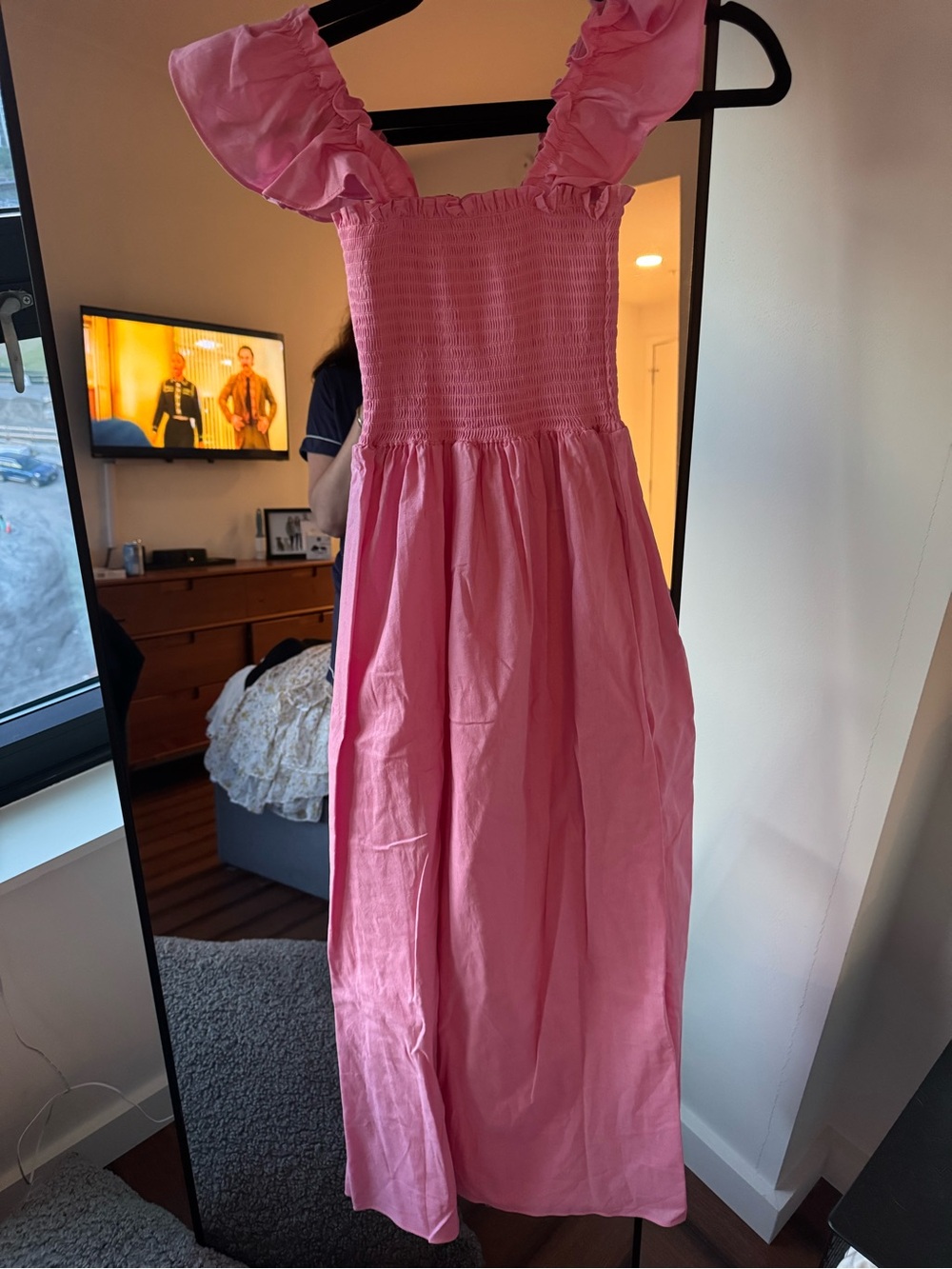 Petal & Pup Pink Maxi Dress with Ruffled Straps